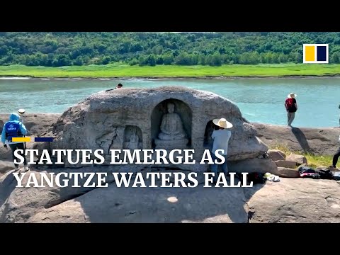 600-year-old statues revealed as China’s Yangtze river dips to lowest level in 150 years