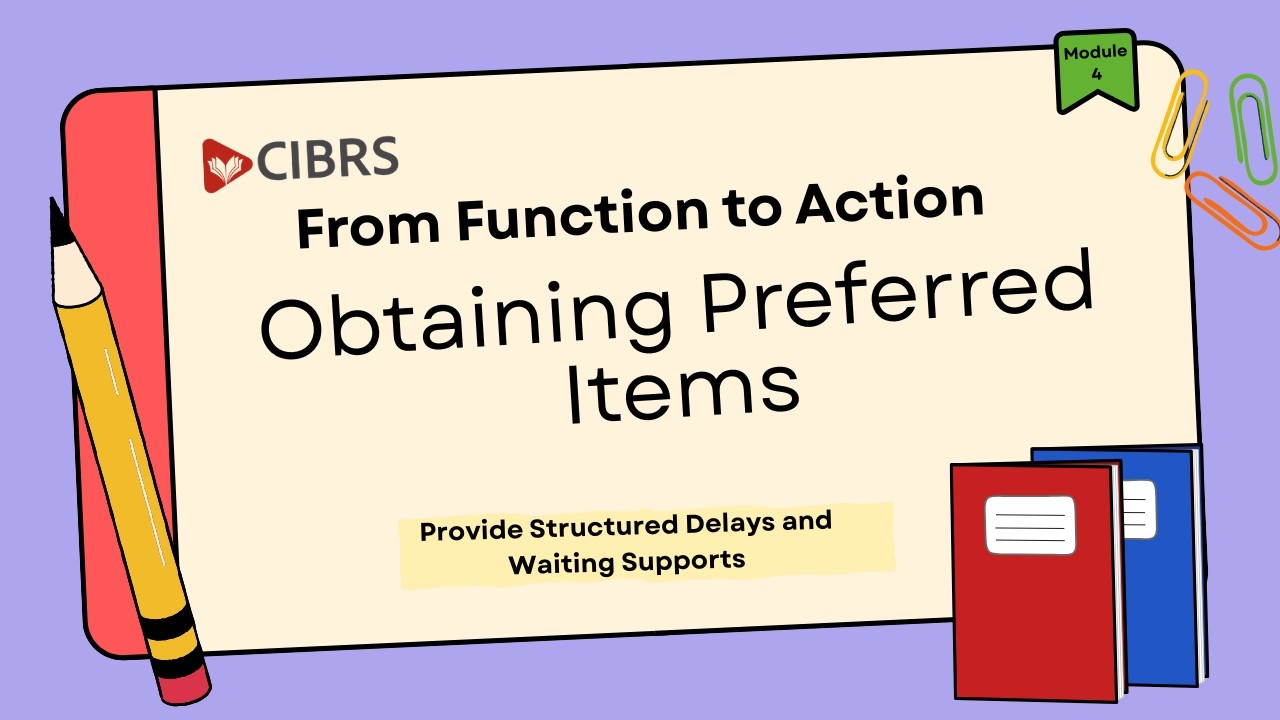 Obtaining Preferred Items-4-Provide Structured Delays and Waiting Supports