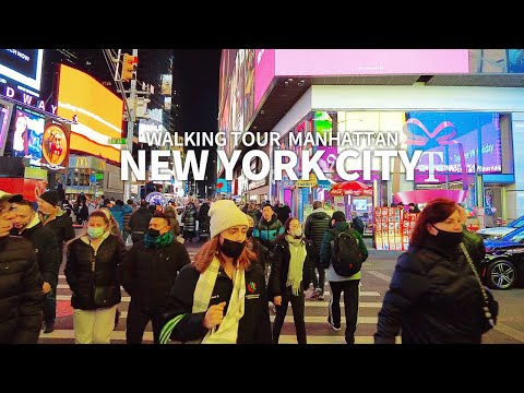 NEW YORK CITY TRAVEL - USA, WALKING TOUR(23) MANHATTAN, Broadway, Union Square, 14th Street, 6th Ave