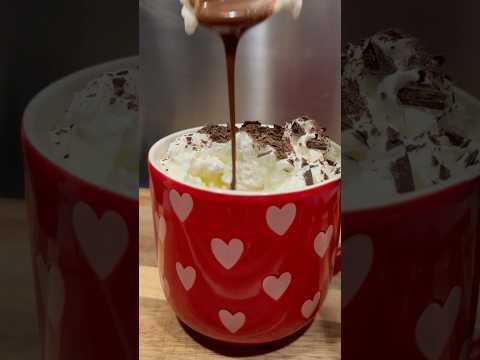 The Best Rich Hot Chocolate #hotchocolaterecipe#shortsvideo#asmrvideo#asmrsounds#drinks#explorepage