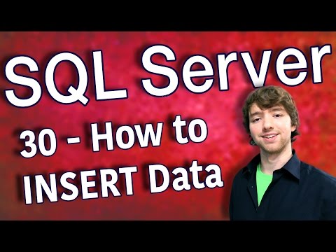 SQL Server 30 How to INSERT Data