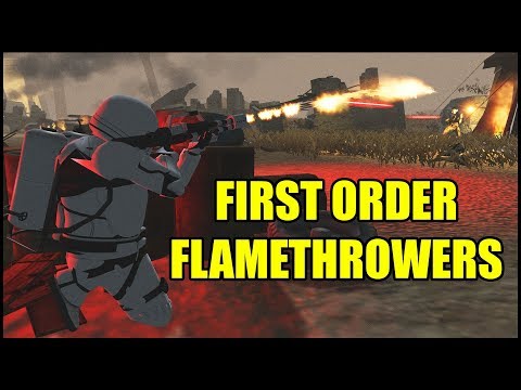 First Order's FORTRESS on FIRE! - Men of War: Star Wars Mod Battle Simulator
