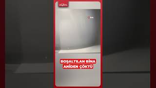 O anlar kameralarda! Bahçelievler'de boşaltılan bina aniden çöktü #shorts #bahçe