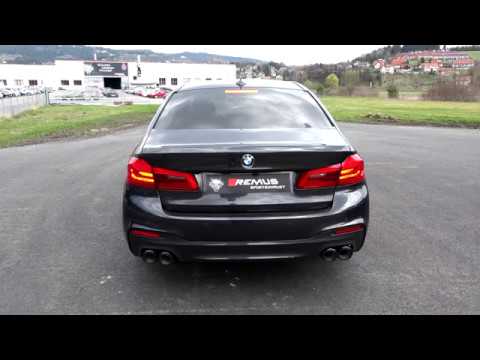 BMW 540i G30 with REMUS axle back system Motech Performance