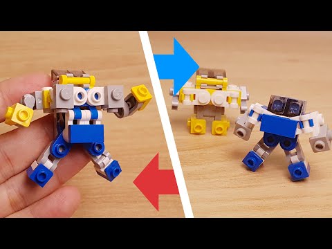 Mini LEGO brick CHIBI comboiner transformer robot - Lemoblue #LEGO #MOC #combiner