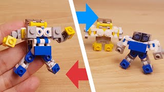 Mini LEGO brick combiner transformer robot Lemoblue!