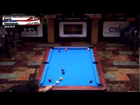 2012 CSI U.S. Bar Table Championships 9 Ball Division Finals Tourangeau vs Atwell Part 2