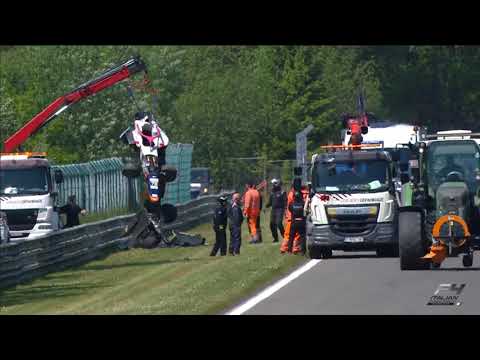 Italian Formula 4 Championship 2023. R1 Circuit de Spa-Francorchamps. Huge Crash Flips