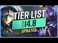 NEW UPDATED TIER LIST for PATCH 14.8 - League of Legends