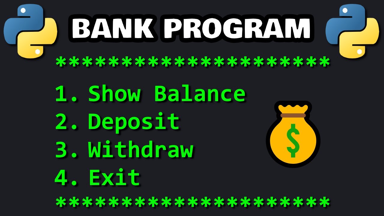 Let's code a beginner's Python BANK PROGRAM 💰