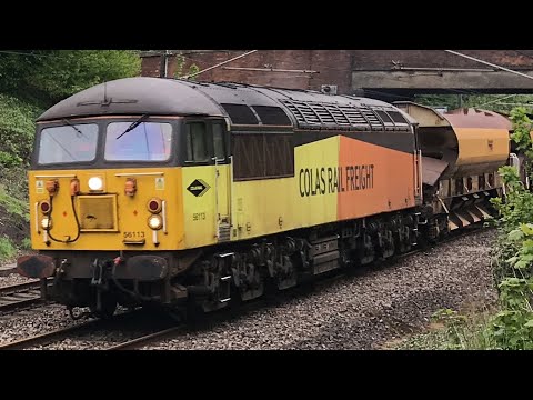 Colas Rail 56113 & 56105 Passing Croft | 608T Durham to Doncaster Up Decoy | 23/05/21