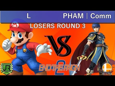 End The Paign 2  LOSERS ROUND 3 - L (Mario) vs PHAM | Comm (marth)