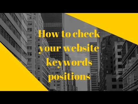 How to check your website keywords positions