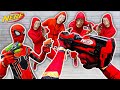 TEAM SPIDER-MAN TRAINING NERF GUN vs BAD GUY TEAM (Action POV)