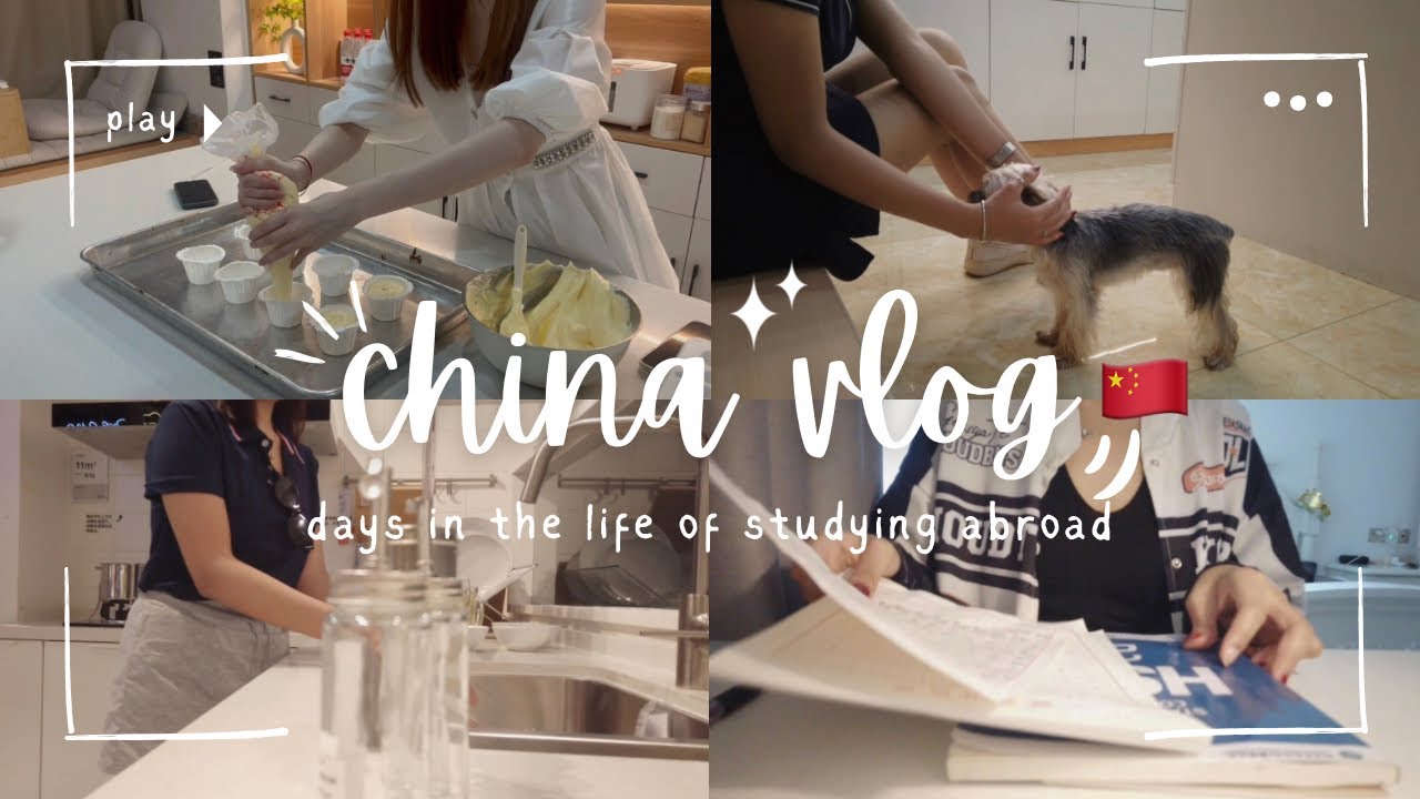 *realistic* days in the life studying abroad in china ⛇☃︎ (dorm cooking, cleaning, studying, baking)