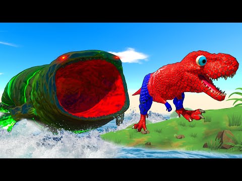 FPS Avatar in Jurassic Park Rescues Dinosaur and Fights Bloop - Animal Revolt Battle Simulator
