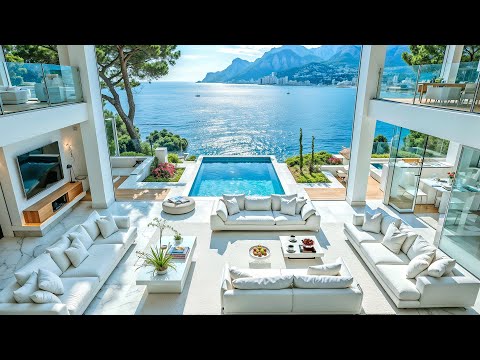 Morning Seaside Apartment Ambience with Cheerful Bossa Nova Jazz & Gentle Waves to Relieve Stress 🌊