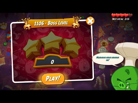 Angry Birds 2  Gamplay Walkthrough Hard Boss Part 1106 #level1106