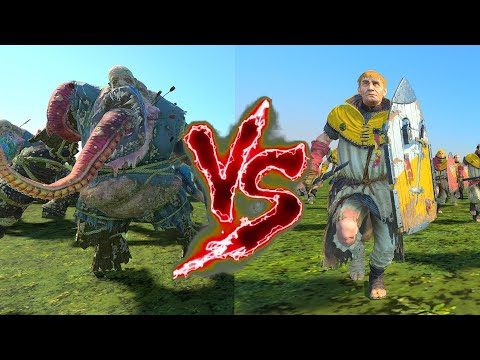 Animated Hulks VS Battle Pilgrims. Total War Warhammer 3