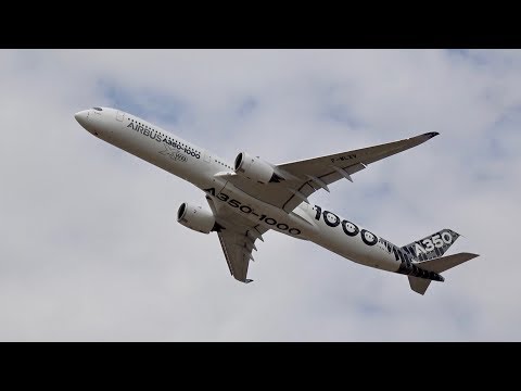 Airbus A350-1041 XWB flying Display at Farnborough AirShow 2018 FIA18 F-WLXV