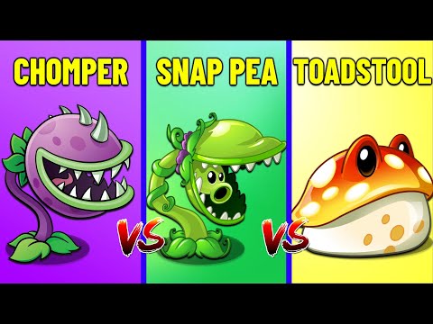 PVZ 2 - CHOMPER vs SNAP PEA vs TOADSTOOL - Who Will Win? Plant vs Plant!