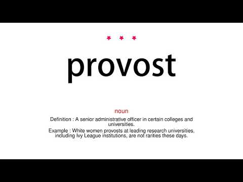 How to pronounce provost - Vocab Today