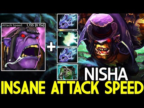 NISHA [Alchemist] Insane Attack Speed Build 6 Hit/Sec Cancer Gameplay 7.22 Dota 2