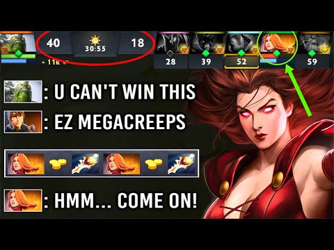 Unreal From LOL to GOD Try Hard Lina 2x Rapier + Mirror Shield vs Megas Epic WTF Comeback Dota 2