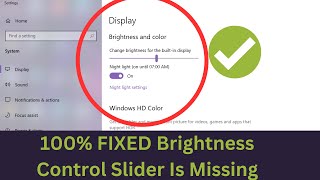 How To Fix Brightness Control Slider Is Missing In Windows 10 /11