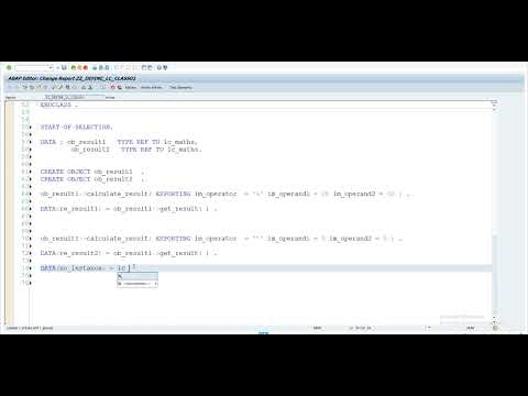 Video 03: SAP ABAP-OO  (2023) - calling instance and static method in program in abap code