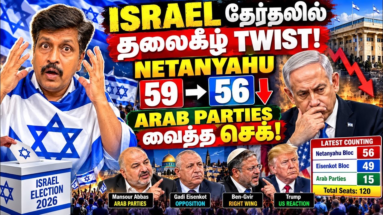 ISRAEL Live Election Counting TWIST! NETANYAHU 59→56! ARAB PARTIES வைத்த செக்! Ravikumar RK