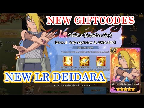 Konoha Guardian Burning New Giftcodes - New LR Deidara Naruto RPG iOS Android Game