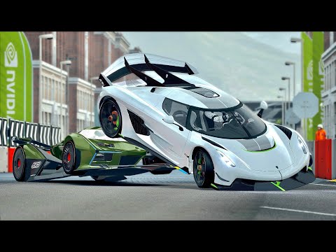 Lamborghini V12 Vision GT vs Koenigsegg Jesko - CRASH at Highlands