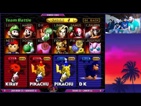 Sunset Blast - Josh Brody (2) & Darkhorse (1) Vs. Shears (3) & JaimeHR (4) SSB64 Winners Semis - Sma