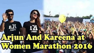 Ki & Ka Couple Arjun Kapoor And Kareena Kapoor Khan At Women Marathon 2016