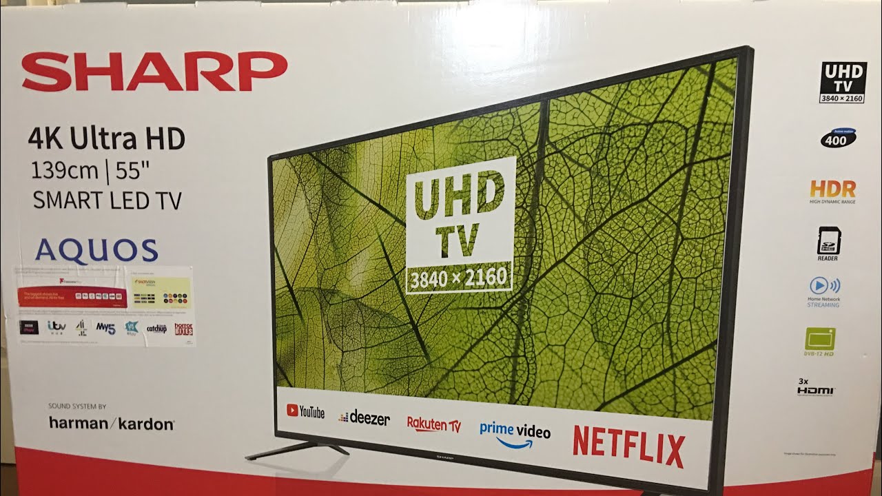 Watch video Unboxing Sharp 4K Ultra HD (139cm/55inch) SMART LED TV + Review Now Unboxing Sharp 4K Ultra HD (139cm/55inch) SMART LED TV + Review
