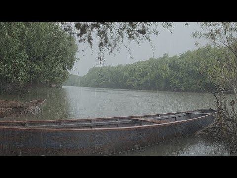 #Acampamos# En el río Soberbio . Nos agarró lluvia 