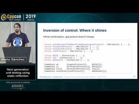 CppCon 2019: Manu Sánchez “Next generation unit testing using static reflection”