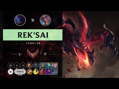 Rek'Sai Jungle vs Lillia - KR Grandmaster Patch 14.11