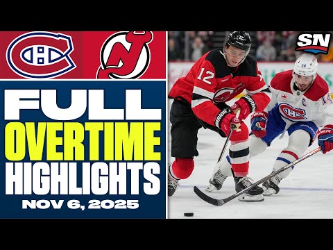 Montreal Canadiens at New Jersey Devils | FULL Overtime Highlights - November 6, 2025