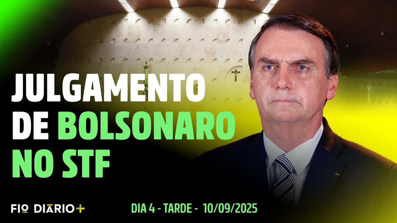AO VIVO: Julgamento de Bolsonaro no STF por "Trama Golpista" - Dia 4 - Tarde (10/09/2025)