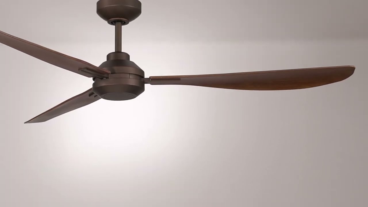 Video1 of 56" Casa Vieja Sol Bronze and Dark Walnut Ceiling Fan with Remote