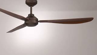 Watch A Video About the Casa Vieja Sol Bronze and Dark Walnut Ceiling Fan with Remote