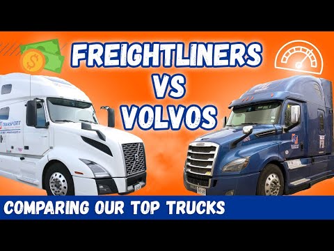 5 Freightliners VS 5 Volvos - Millage, Fuel Efficiency, Downtime Test (What do Fleets Prefer?)
