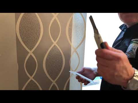 How To Cut Wallpaper That Hangs Over A Doorway or Window - Spencer Colgan