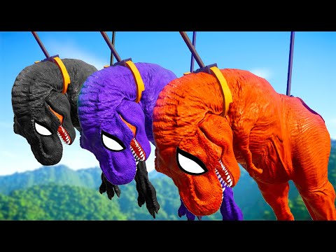 REXY COLOR TEAM vs Spinosaurus, I-Rex, Carnotaurus - Jurassic World Evolution Dinosaurs Fighting