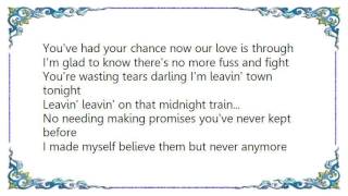 Kitty Wells - Leavin&#39; Town Tonight Lyrics