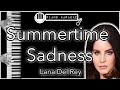 Summertime Sadness - Lana Del Rey - Piano Karaoke Instrumental