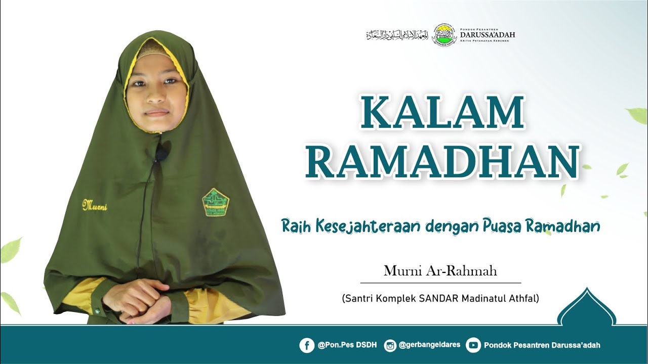 KALAM RAMADHAN | RAIH KESEJAHTERAAN DENGAN PUASA RAMADHAN