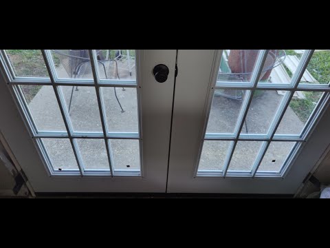 Easiest way to set French door flush bolt slide (100% perfect alignment) Astragal lock double doors